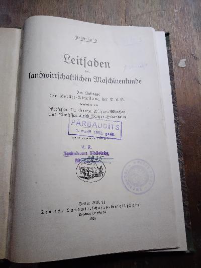 Leitfaden+der+landwirtschaftlichen+Maschinenkunde