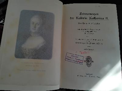 Erinnerungen+der+Kaiserin+Katharina+II+von+ihr+selbst+geschrieben%2C+nac