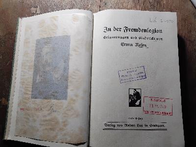 In der Fremdenlegion Erinnerungen und Eindrücke - Front Cover