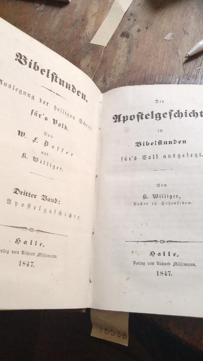 Die Apostelgeschichte in Bibelstunden fürs Volk ausgelegt - Front Cover