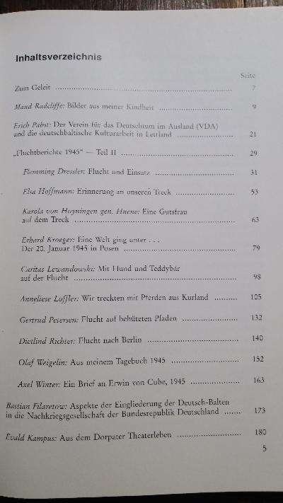 Jahrbuch des baltischen Deutschtums 1996 - Front Cover