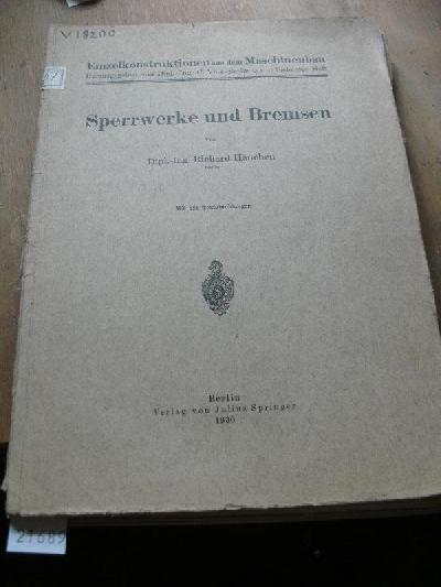 Sperrwerke+und+Bremsen++%28Einzelkonstruktionen+aus+dem+Maschinenbau%29