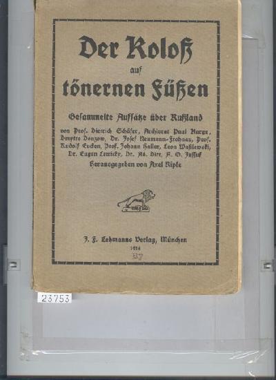 Der+Koloss+auf+t%C3%B6nernen+F%C3%BCssen++Gesammelte+Aufs%C3%A4tze+%C3%BCber+Russland