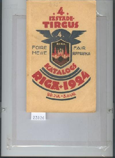4.+Rigaer+internationale+Landwirtschafts-+und+Industriemesse+Riga+20.+Jul.+-+3.+Aug.+1924