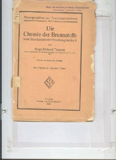 Die+Chemie+der+Brennstoffe+vom+Standpunkt+der+Feuerungstechnik