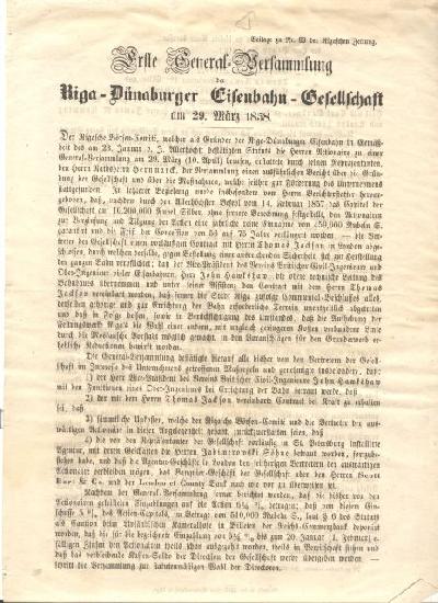 Erste+General+-+Versammlung+der+Riga+-+D%C3%BCnaburger+Eisenbahn+-+Gesellschaft+am+29.+M%C3%A4rz+1858