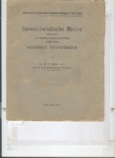 Sprechmelodische+Motive+nachgewiesen+in+experimentalphonetischen+Aufnahmen+estnischer+Versrezitation