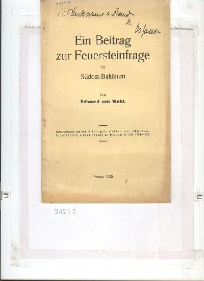 Ein+Beitrag+zur+Feuersteinfrage+im+S%C3%BCdost+-+Baltikum