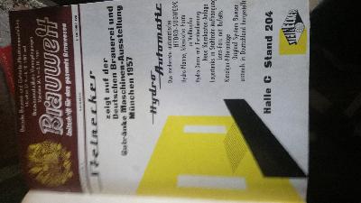 +Brauwelt+Zeitschrift+f%C3%BCr+das+gesamte+Brauwesen+3+B%C3%A4nde+Juli+1957+-+Dezember+1957+und+cpl.+Jahrgang+1956+Brauwissenschaft+