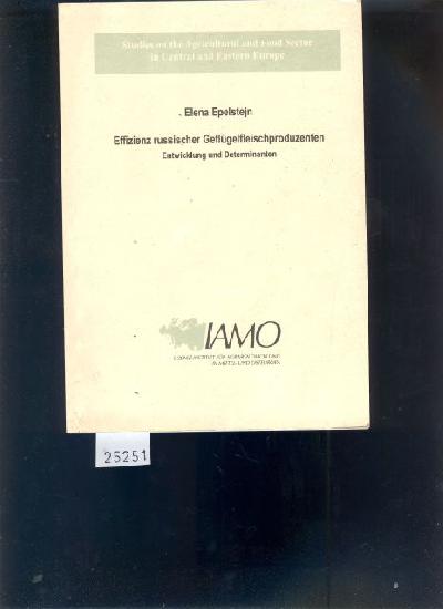 Effizienz+russischer+Gefl%C3%BCgelfleischproduzenten++Entwicklung+und+Determinanten