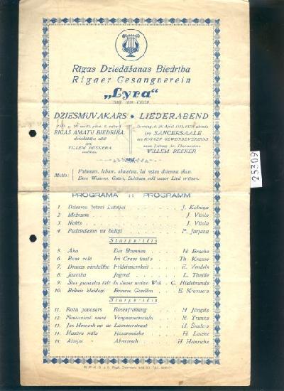 Rigaer+Gesangverein+Lyra++Liederabend+Sonntag+d.+28.+April+1935