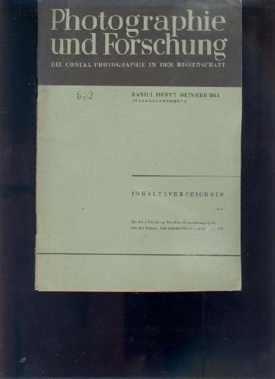 Stereophotographie+mit+der+Contax++%28Reihe+Photographie+und+Forschung+Band+3+Heft+7+Stereosonderheft%29