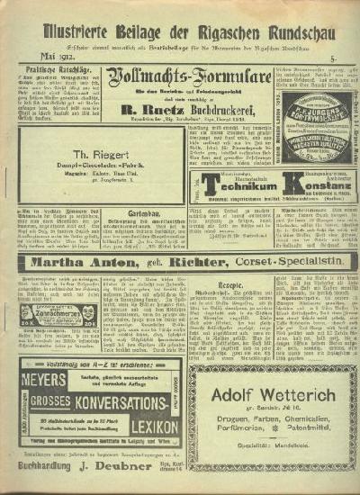 Illustrierte+Beilage+der+Rigaschen+Rundschau+Mai+1912