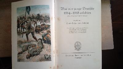 Was vier junge Deutsche 1914 - 1918 erlebten  (Die Quadriga im Weltkriege)  Fritz Berlow - der Reiter und Flieger - Front Cover