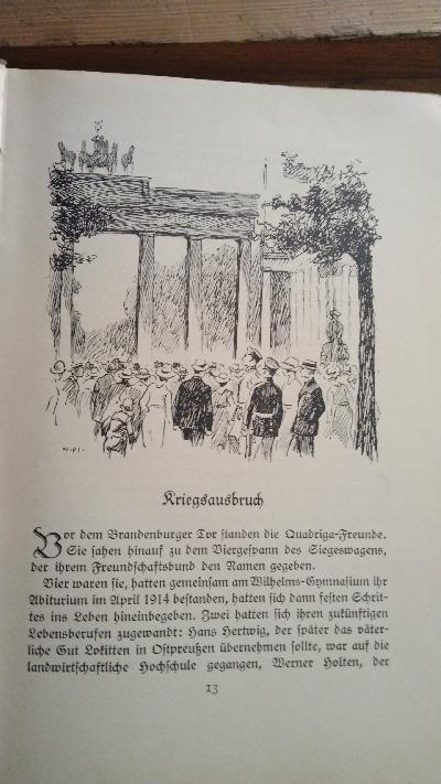 Was vier junge Deutsche 1914 - 1918 erlebten  (Die Quadriga im Weltkriege)  Fritz Berlow - der Reiter und Flieger - Front Cover
