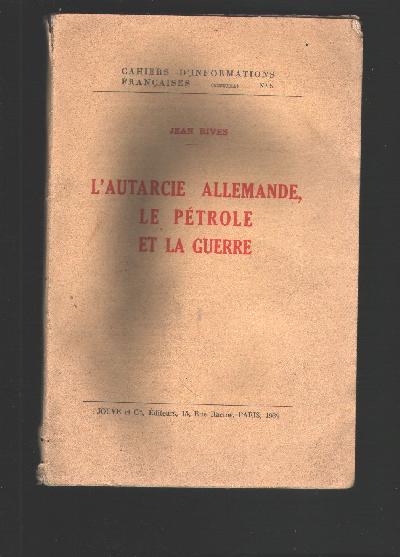 L+Autarcie+Allemande+Le+Petrole+et+la+Guerre