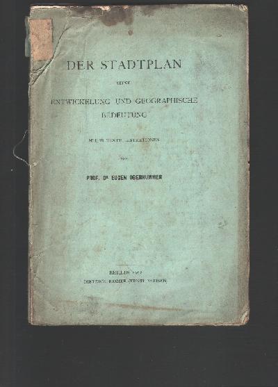 Der+Stadtplan++seine+Entwicklung+und+geographische+Bedeutung