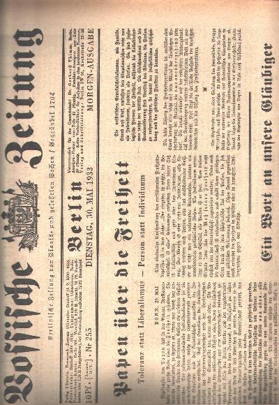 Vossische+Zeitung+Nr.+255%2C257+und+159+drei+Morgenausgaben+vom+30.%2C31.+Mai+und+1.+Juni+1933