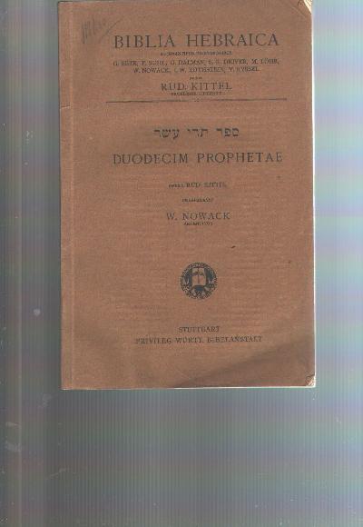 Biblia+Hebraica++Duodecim+Prophetae