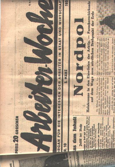 Arbeiter+Woche++Organ+f%C3%BCr+die+Interessen+der+Arbeiter+in+Staat+und+Wirtschaft++Nr.+2+-+10+J%C3%A4nner+bis+M%C3%A4rz++1938