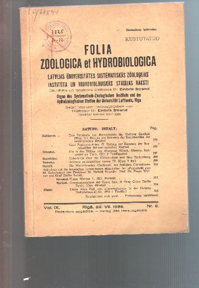 Folia+Zoologica+et+Hydrobiologica+Vol+IX+Nr.2
