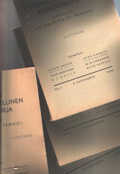 Annales+Entomologici+Fennici++Nr.+1+-+4+1939+und+Finnisch+Entomological+Literature+published+in+1938