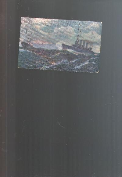 Ansichtskarte+gzeichnet+nach+dem+Gem%C3%A4lde+von+Matthiesen+%22Deutscher+Kreuzer+h%C3%A4lt+feindlichen+Dampfer+an%22