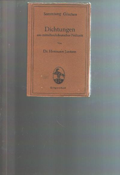 Dichtungen+aus+mittelhochdeutscher+Fr%C3%BChzeit