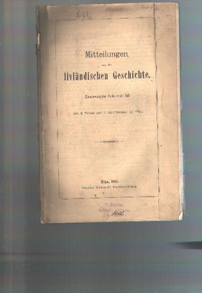 Mitteilungen+aus+der+livl%C3%A4ndischen+Geschichte++Einundzwanzigsten+Bandes+erstes+Heft+