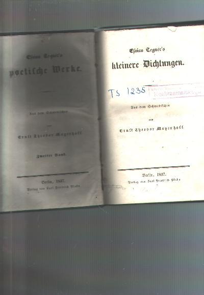 Esaias+Tegner+s+kleinere+Dichtungen++Aus+dem+Schwedischen