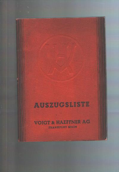 Auszugsliste++Voigt+%26+Haeffner+AG+Frankfurt+Main