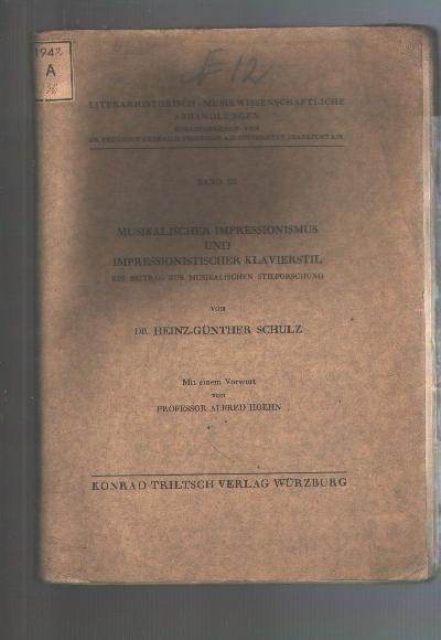 Musikalischer+Impressionismus++und+impressionistischer+Klavierstil.+Ein+Beitrag+zur+musikalischen+Stilforschung