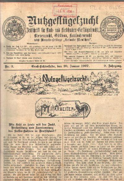 Nutzgefl%C3%BCgelzucht+Zeitschrift+f%C3%BCr+Nutz+und+Liebhaber+-++Gefl%C3%BCgelzucht+%2C+Bienenzucht%2C+Obstbau%2C+Kanichnenzucht++mit+Beilage+der+Kleinbesitzer++9.+Jahrgang3.+Jahrgang