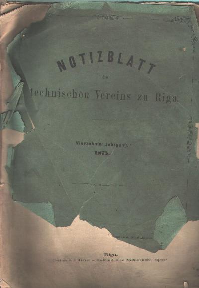 Notizblatt+des+technischen+Vereins+zu+Riga++vierzehnter+Jahrgang