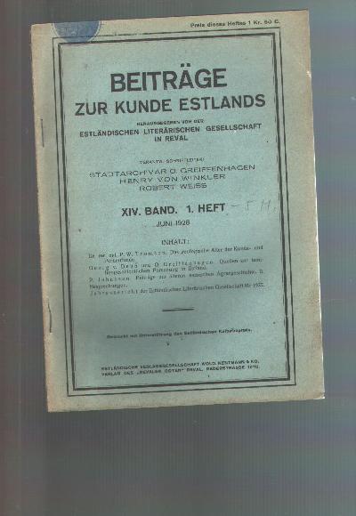 Das+geologische+Alter+der+Kunda+und+Pernaufunde++Quellen+zur+familiengeschichtlichen+Forschung+in+Estland++Beitr%C3%A4ge+zur+%C3%A4lteren+estnischen+Agrargeschichet