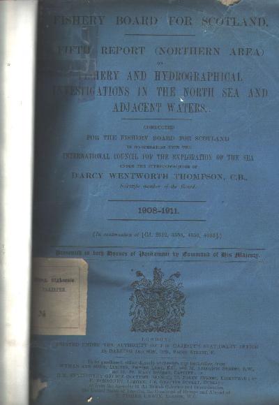 Fishery+Board+for+Scotland++Fifth+Report+%28Northern+Area%29+Fishery+and+Hydrographical+Investigations+in+the+North+Sea+and+Adjacent+Waters++1908+-+1911