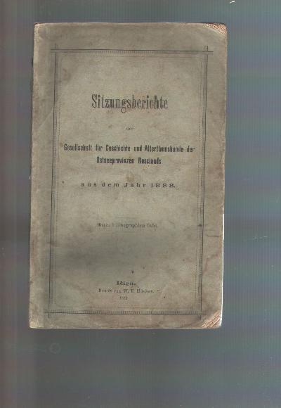 Sitzungsberichte+der+Gesellschaft+f%C3%BCr+Geschichte+und+Alterthumskunde+der+Ostseeprovinzen+Russlands+aus+dem+Jahre+1888