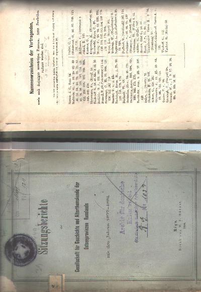 Sitzungsberichte+der+Gesellschaft+f%C3%BCr+Geschichte+und+Alterthumskunde+der+Ostseeprovinzen+Russlands+aus+den+Jahren+1877+-+1881