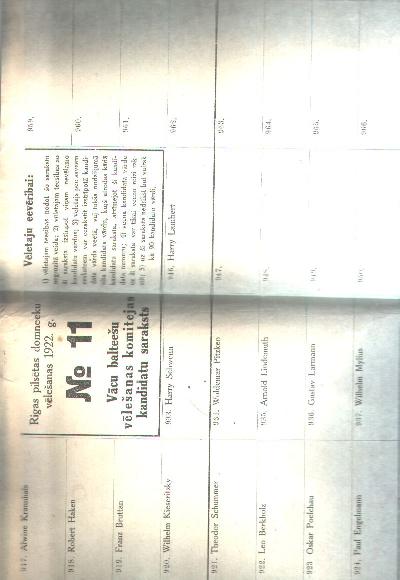 No+11.+Rigas+pilseta+domneeku+velesanas++1922+g.+Vacu+balteesu+velesanas+komitejas+kandidatu+saraksts%3B+++Wahlliste+von+1922+der+deutschen+Partei+f%C3%BCr+die+Stadtratwahlen+in+Riga