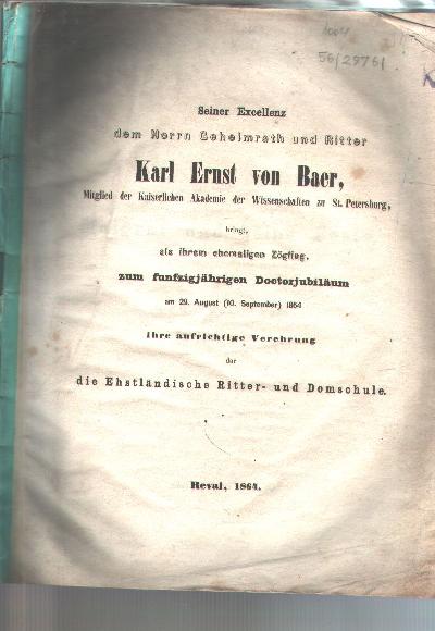 Der+Maigraf+und+seine+Feste+%28Festschrift++Seiner+Excellenz+dem+Herrn+Geheimrath+und+Ritter+Karl+Ernst+von+Baer%2C+Mitglied+der+Kaiserlichen+Akademie+der+Wissenschaften+zu+St.+Petersburg%2C+bringt%2C+als+ihrem+ehemaligen+Z%C3%B6gling%2C+zum+funfzigj%C3%A4hrigen+Doctorjubil%C3%A4um+am+29.+August+%2810.+September%29+1864+ihre+aufrichtige+Verehrung+dar+die+Ehstl%C3%A4ndische+Ritter-+und+Domschule