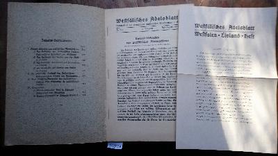 Westf%C3%A4lisches+Adelsblatt++Monatsblatt+der+Vereinigten+westf%C3%A4lischen+Adelsarchive++3.+Jahrgang+Nr.+7+-8+++Westfalen+-+Livland+Heft