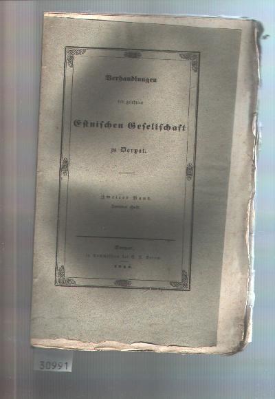 Verhandlungen+der+Gelehrten+Estnischen+Gesellschaft+zu+Dorpat++Zweiter+Band+Zweites+Heft