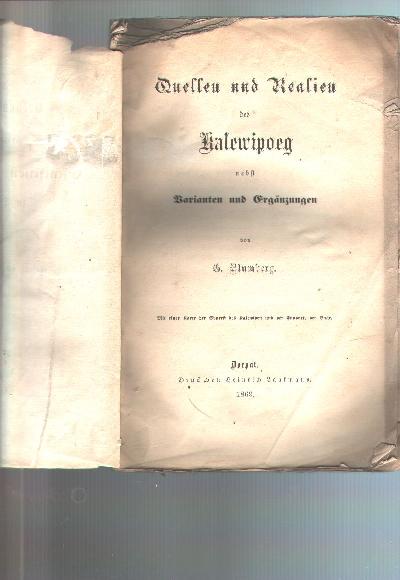 Verhandlungen+der+Gelehrten+Estnischen+Gesellschaft+zu+Dorpat++F%C3%BCnfter+Band+Viertes+Heft++Quellen+und+Realien+des+Kalewipoeg+nebst+Varianten+und+Erg%C3%A4nzungen