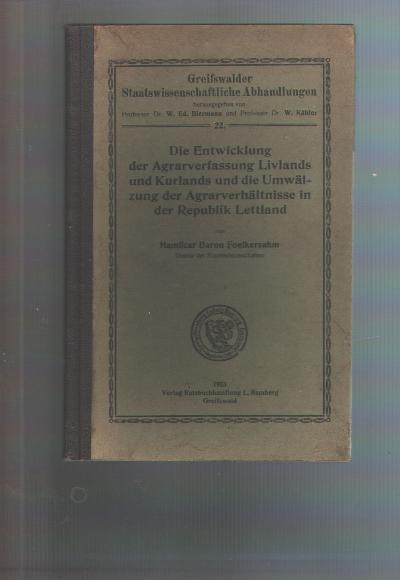 Die+Entwicklung+der+Agrarverfassung+Livlands+und+Kurlands+und+die+Umw%C3%A4lzung+der+Agrarverh%C3%A4ltnisse+in+der+Republik+Lettland