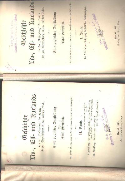 Geschichte+Liv-%2C+Est-%2C+und+Kurlands++von+der+Aufsegelung+des+Landes+bis+zur+Einverleibung+in+das+Russische+Reich++I.+Band+Die+Zeit+bis+zum+Untergang+livl%C3%A4ndischer+Selbstst%C3%A4ndigkeit