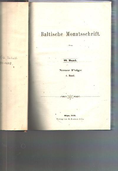 Baltische+Monatsschrift++22.+Band