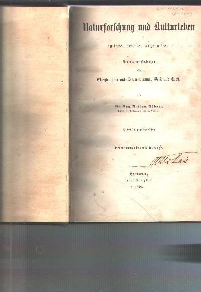 Naturforschung+und+Kulturleben+in+ihren+neuesten+Ergebnissen++Zeugniss+der+Thatsachen+%C3%BCber+Christenthum+und+Materialismus.+Geist+und+Stoff