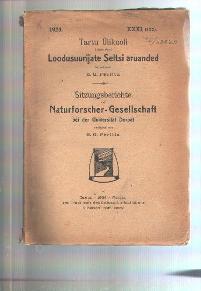 Sitzungsberichte+der+Naturforscher+Gesellschaft+bei+der+Universit%C3%A4t+Tartu++1924+XXXI+%281-2%29