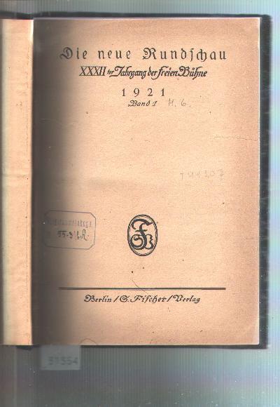 Die+neue+Rundschau++XX+ter+Jahrgang+der+freien+B%C3%BChne+6.+Heft++%28S.+561+-+672%29