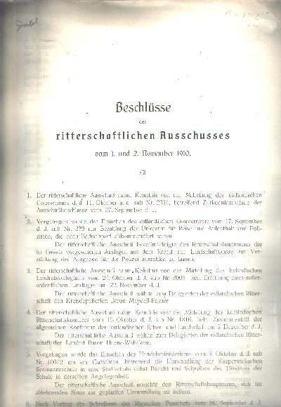 Beschl%C3%BCsse+des+ritterschaftlichen+Ausschusses+vom+1.+und+1.+November+1910